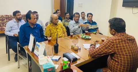 ফেঞ্চুগঞ্জ প্রেসক্লাবের সাংবাদিকদের সাথে নবাগত ওসি’র মতবিনিময়