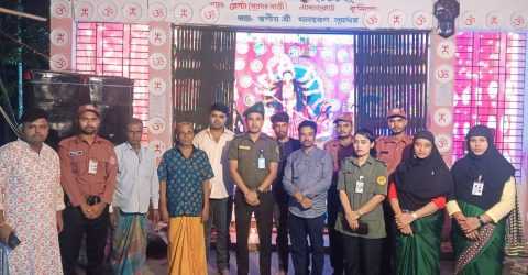 নাঙ্গলকোটে আনসার-ভিডিপি সদস্যদের ভূমিকায় শান্তিপূর্ণ পূজা উদযাপন