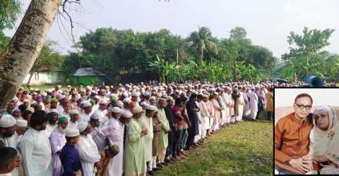 বুড়িচংয়ে সাবেক চেয়ারম্যান আলহাজ্ব সাজ্জাদ হোসেনের মায়ের জানাজার নামাজ ও দাফন সম্পন্ন