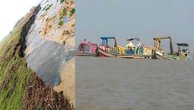 মেঘনায় বহু জল্পনা কল্পনার পরে অবৈধ বালু উত্তোলন বন্ধ