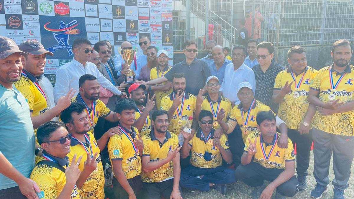 কুমিল্লা মিডিয়া ক্রিকেট টুর্ণামেন্টের ১৬ তম আসরে চ্যাম্পিয়ন গোমতী ওয়ারিয়র্স
