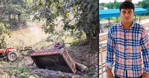 দেবিদ্বারে বালুবোঝাই ট্রাক্টর খাদে পড়ে চালক নিহত